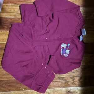 Koala Kids Maroon Knit Baby Top with Logo Tag